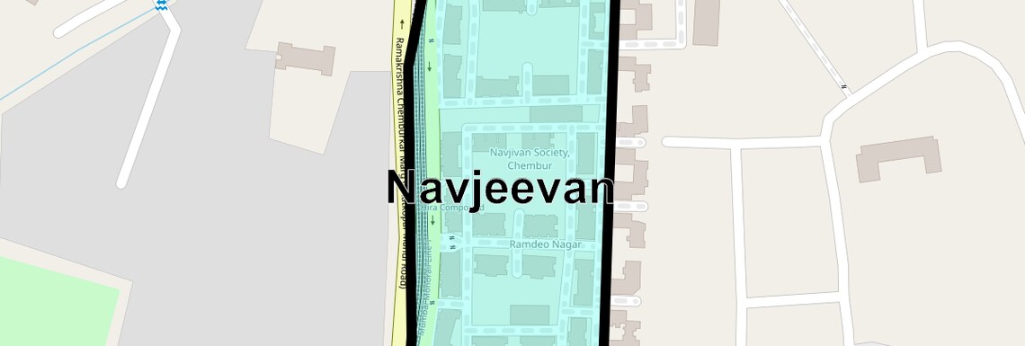 Location Map of Navjeevan, Mumbai