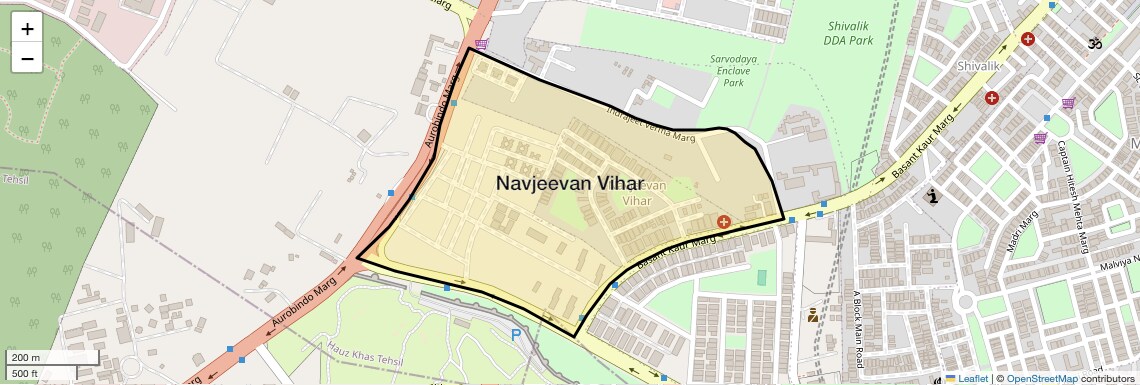 Check Time Travel of Navjeevan Vihar, Delhi