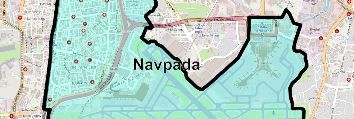 Location Map of Navpada, Mumbai