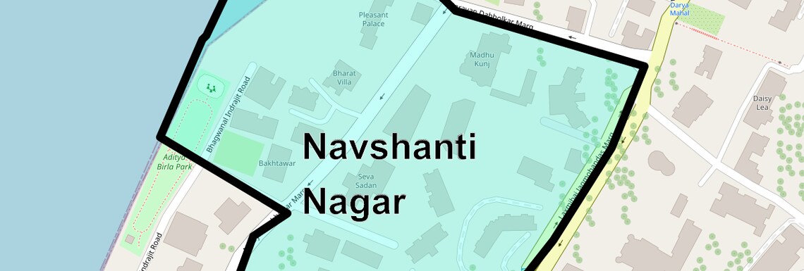 Location Map of Navshanti Nagar, Mumbai