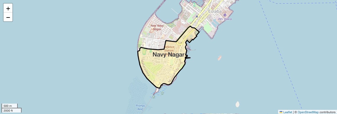 Location Map of Navy Nagar, Mumbai