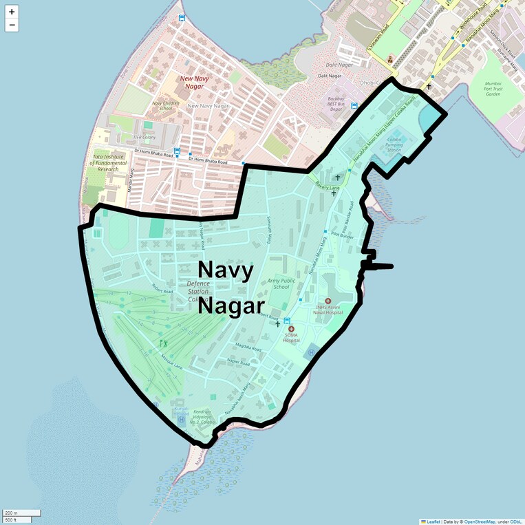 Location Map of Navy Nagar