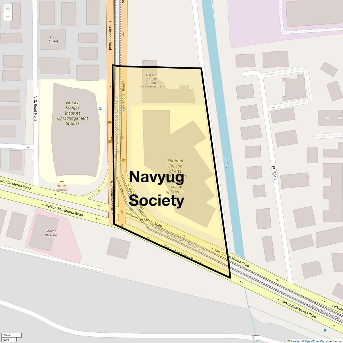 Location Map of Navyug Society, Mumbai