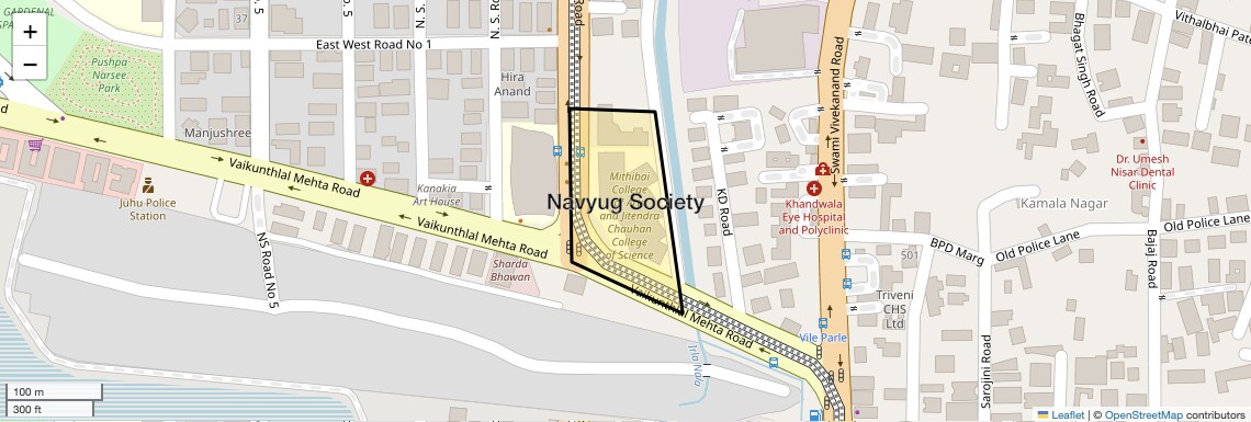Location Map of Navyug Society, Mumbai