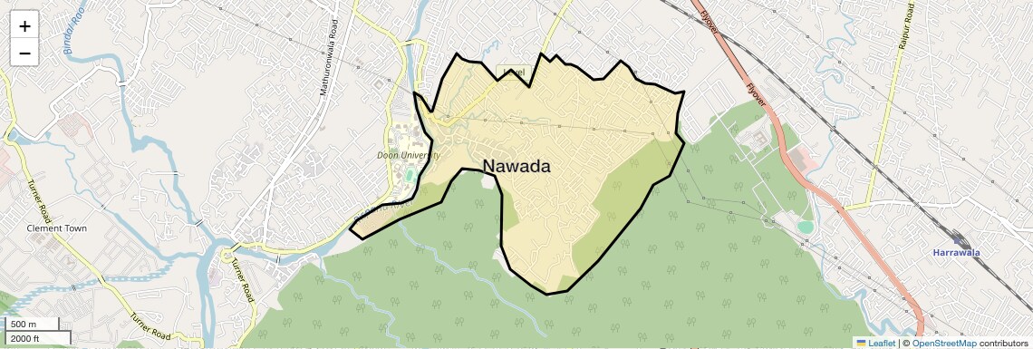 Location Map of Nawada, Dehradun