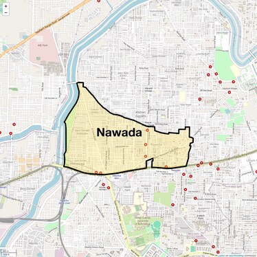 Location Map of Nawada, Delhi