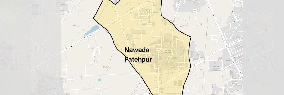 Location Map of Nawada Fatehpur, Gurgaon