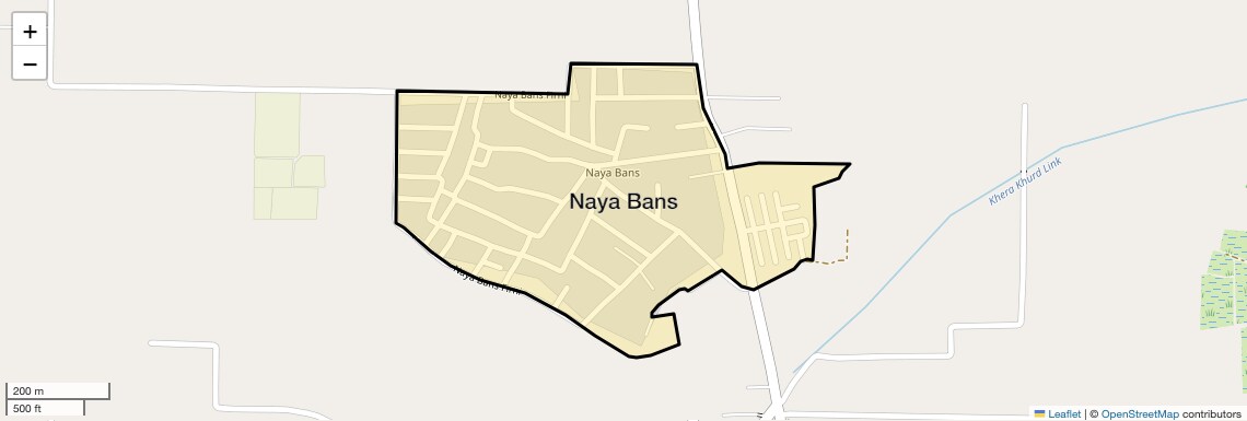 Location Map of Naya Bans, Delhi