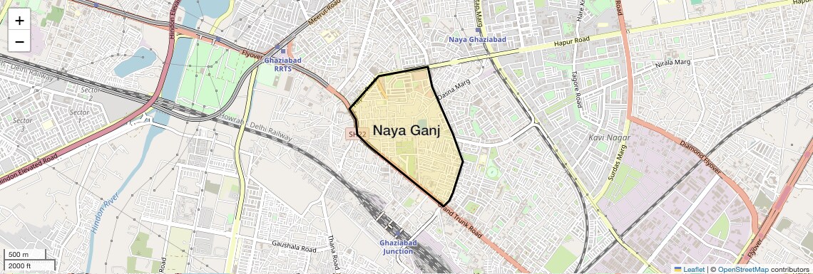 Location Map of Naya Ganj, Ghaziabad