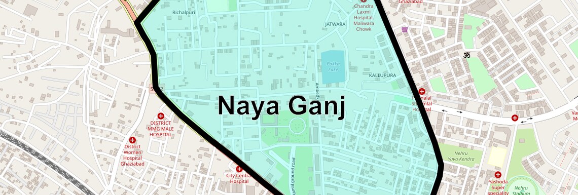 Location Map of Naya Ganj, Ghaziabad