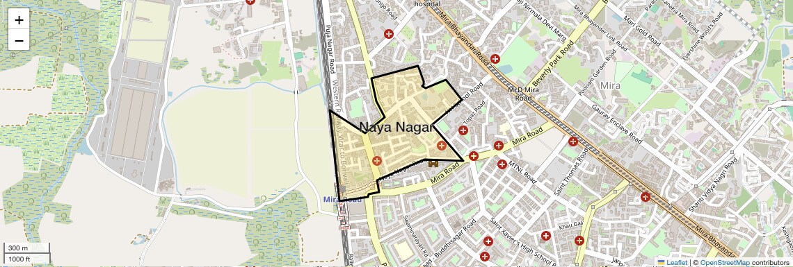 Location Map of Naya Nagar, Thane