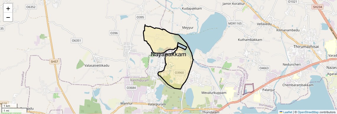 Location Map of Nayapakkam, Chennai