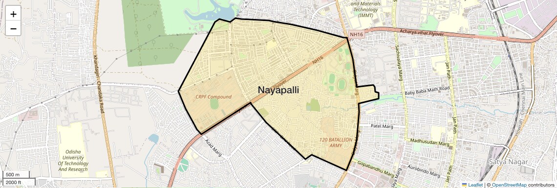 Location Map of Nayapalli, Bhubaneswar