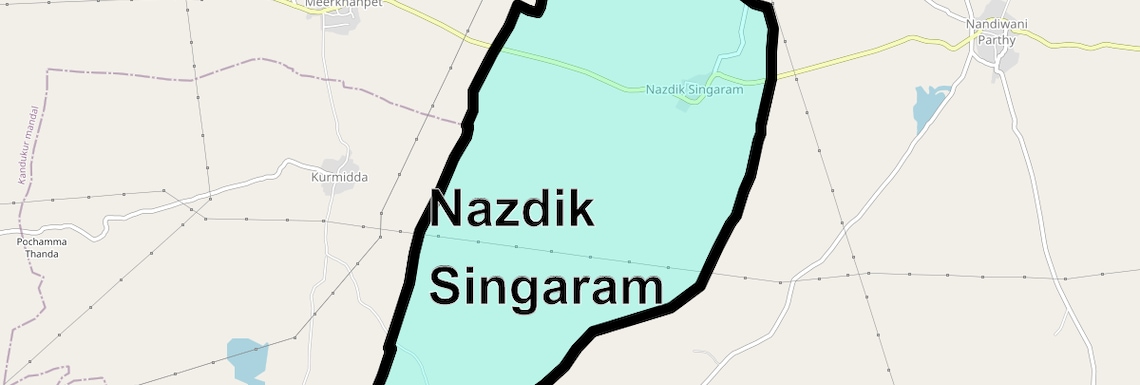 Location Map of Nazdik Singaram, Hyderabad