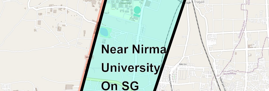 Location Map of Near Nirma University On SG Highway, Ahmedabad