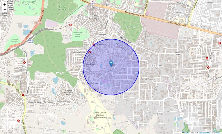 Location Map of Neb Sarai