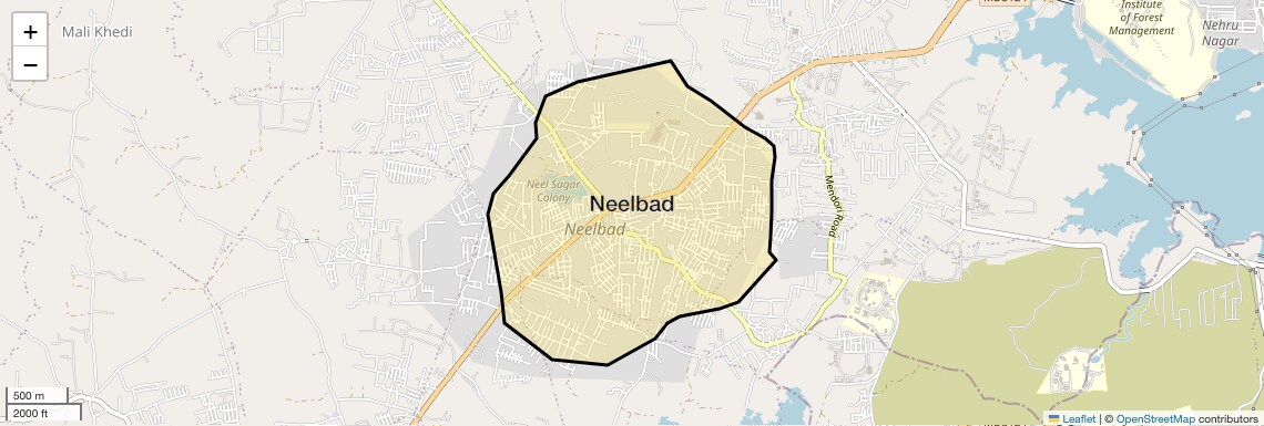 Location Map of Neelbad, Bhopal