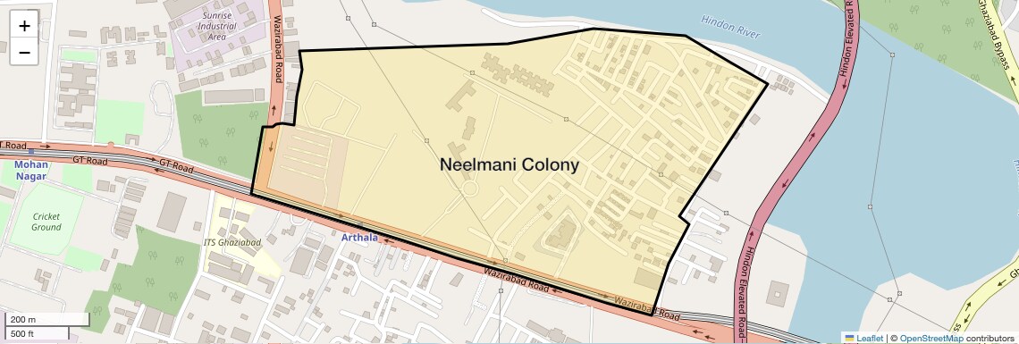 Location Map of Neelmani Colony, Ghaziabad