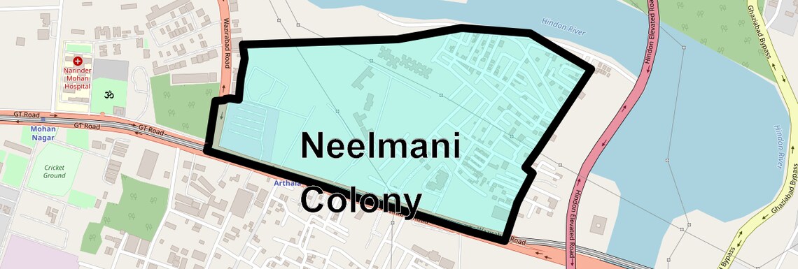 Location Map of Neelmani Colony, Ghaziabad