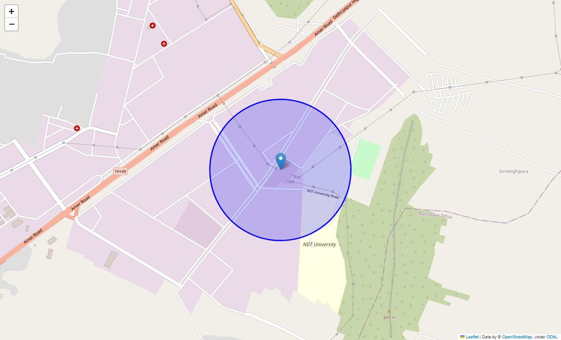 Location Map of Neemrana, Jaipur