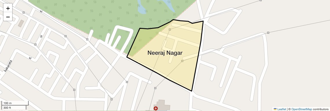 Location Map of Neeraj Nagar, Agra