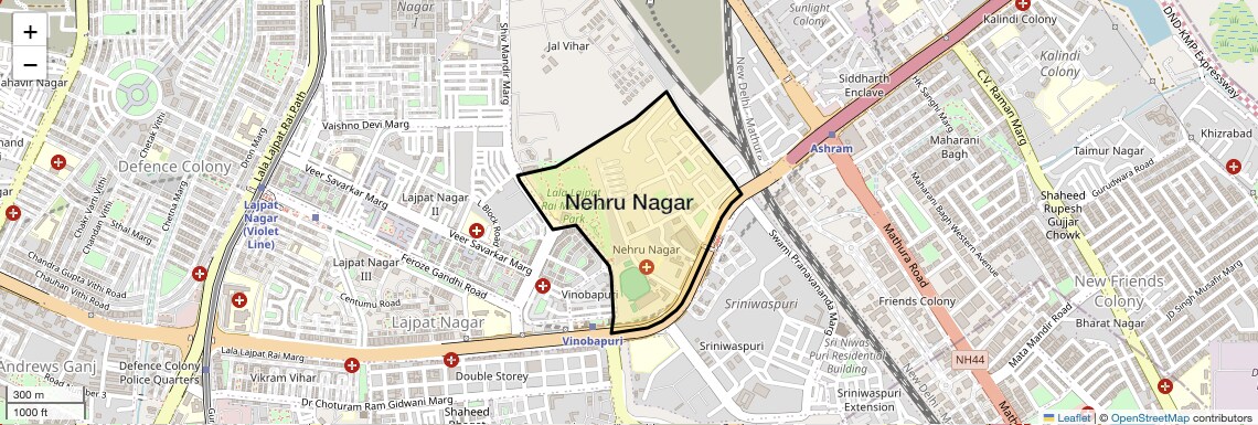 Check Time Travel of Nehru Nagar, Delhi