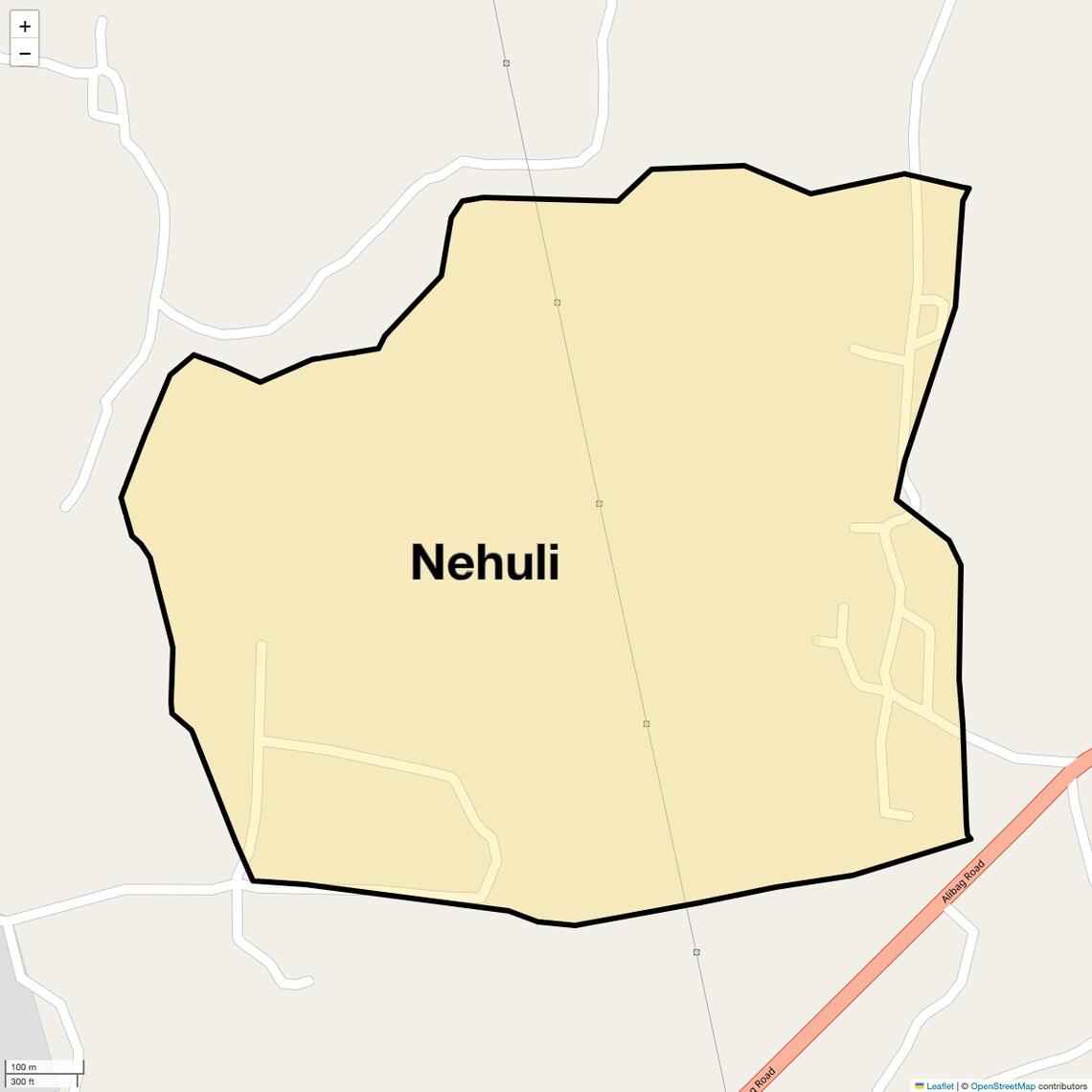 Location Map of Nehuli, Navi Mumbai