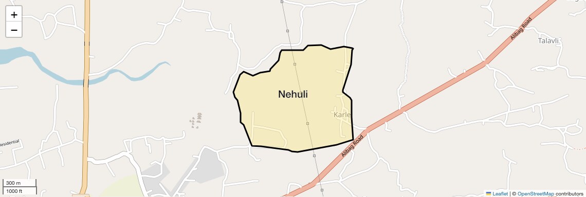 Location Map of Nehuli, Navi Mumbai