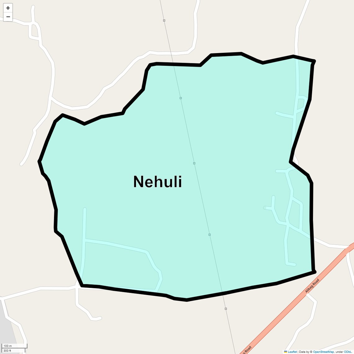 Location Map of Nehuli, Navi Mumbai