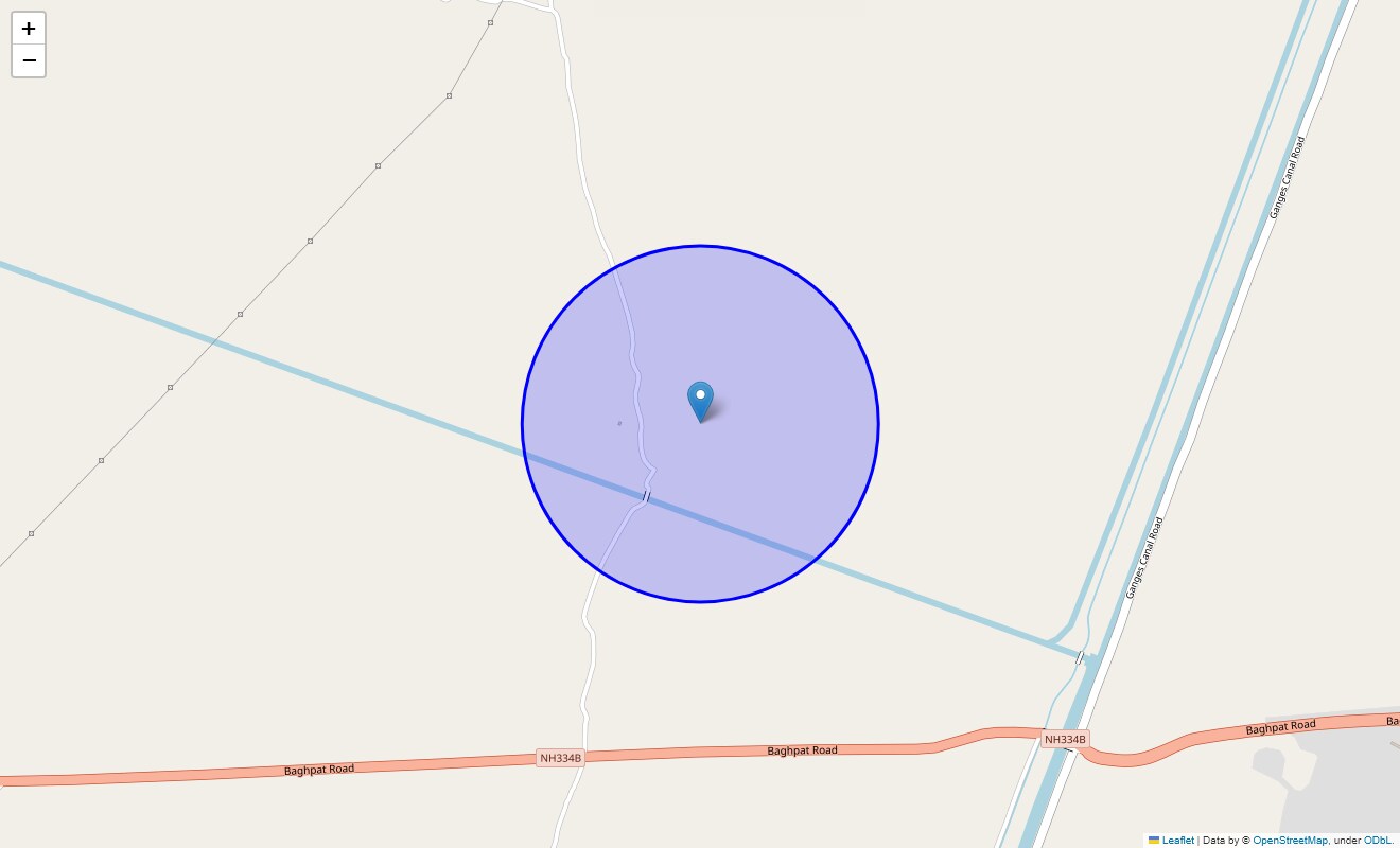 Location Map of Nek, Meerut