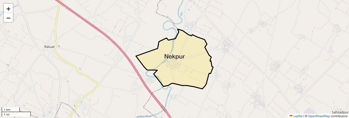 Location Map of Nekpur, Ghaziabad