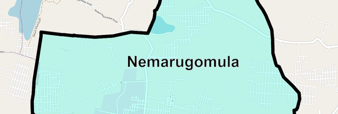 Location Map of Nemarugomula, Hyderabad