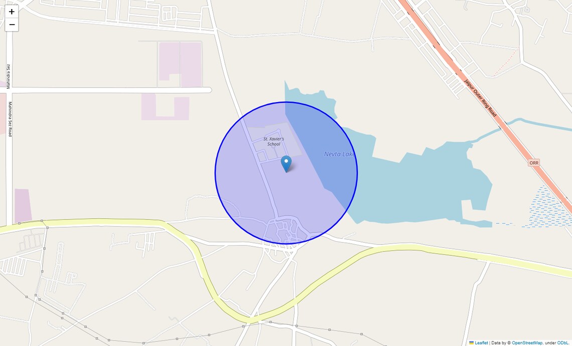 Location Map of Neota, Jaipur