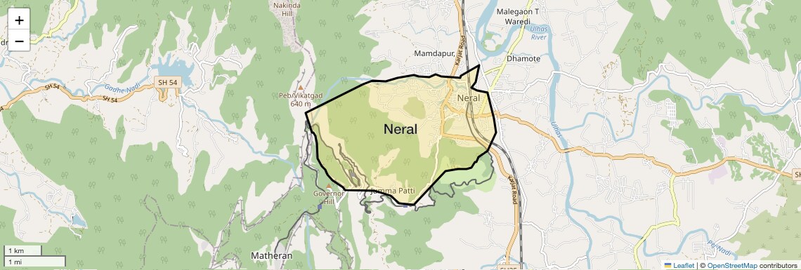 Location Map of Neral, Navi Mumbai