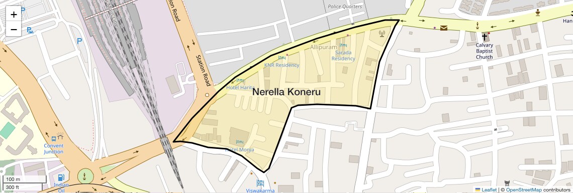 Location Map of Nerella Koneru, Vizag