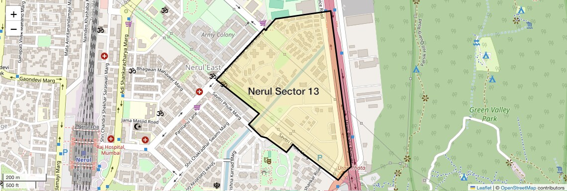 Location Map of Nerul Sector 13, Navi Mumbai