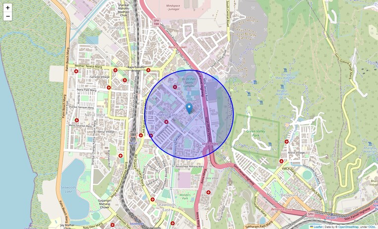 Location Map of Nerul Sector 13