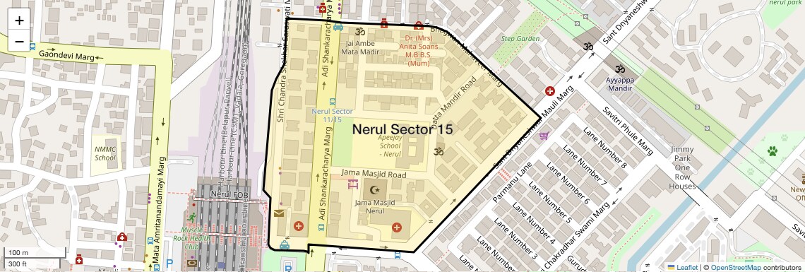 Location Map of Nerul Sector 15, Navi Mumbai
