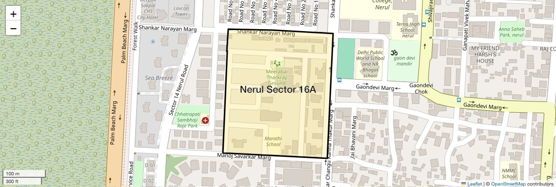 Location Map of Nerul Sector 16A, Navi Mumbai