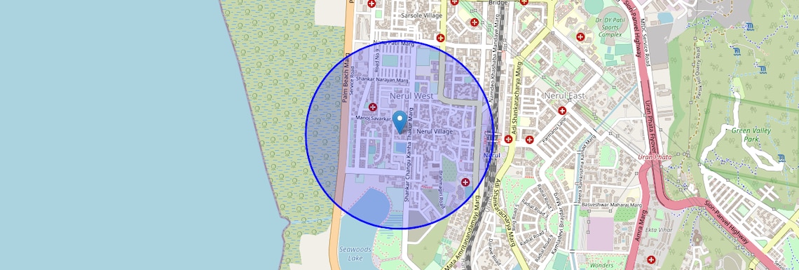 Location Map of Nerul Sector 18, Navi Mumbai