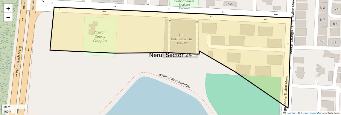 Location Map of Nerul Sector 24, Navi Mumbai