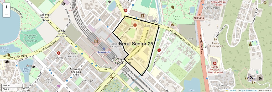 Location Map of Nerul Sector 25, Navi Mumbai