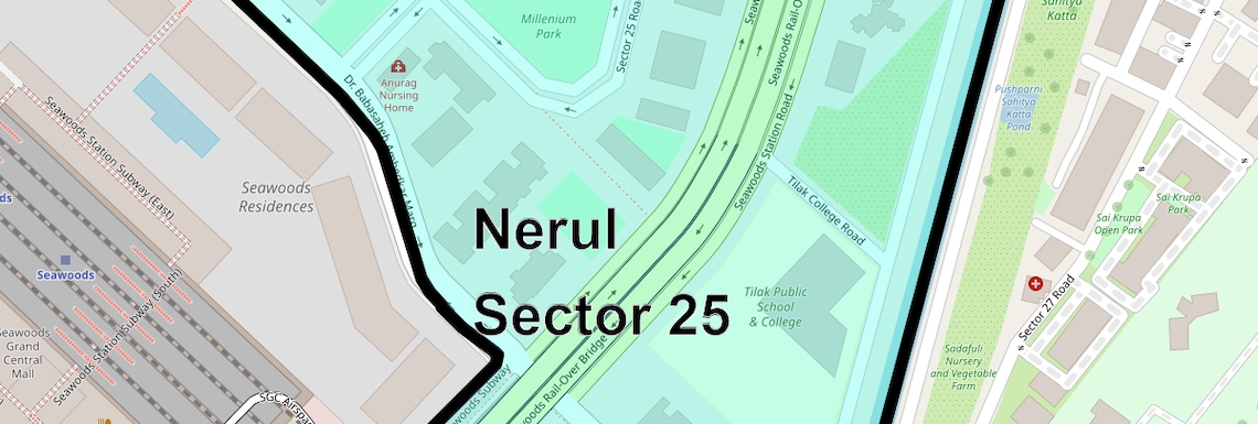 Location Map of Nerul Sector 25, Navi Mumbai