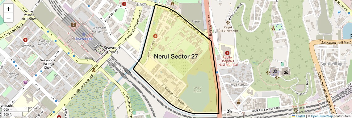 Location Map of Nerul Sector 27, Navi Mumbai