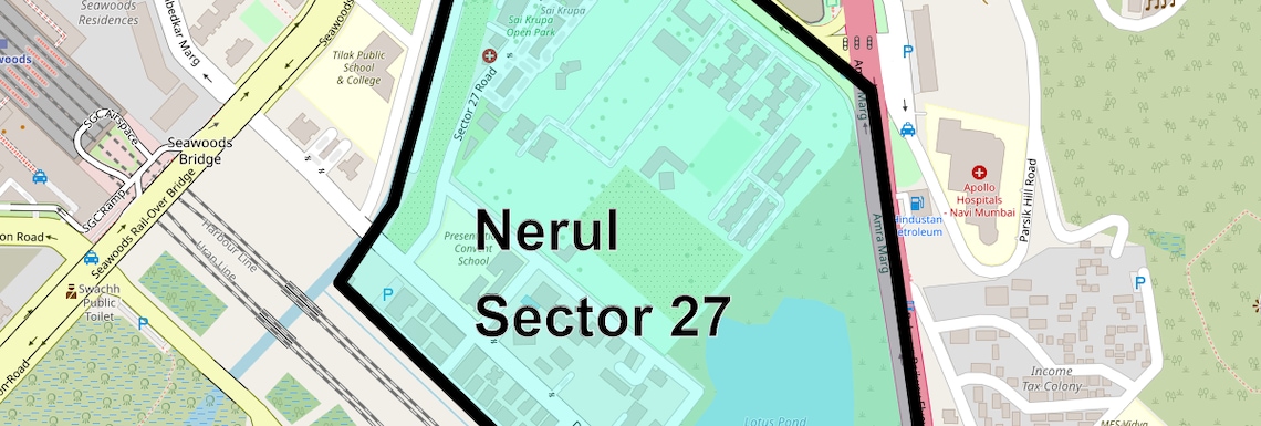 Location Map of Nerul Sector 27, Navi Mumbai