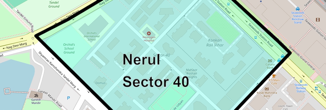 Location Map of Nerul Sector 40, Navi Mumbai