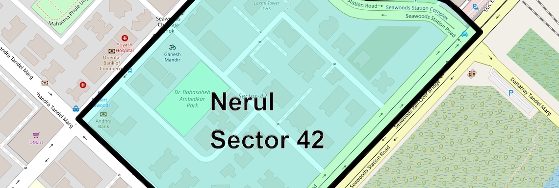 Location Map of Nerul Sector 42, Navi Mumbai