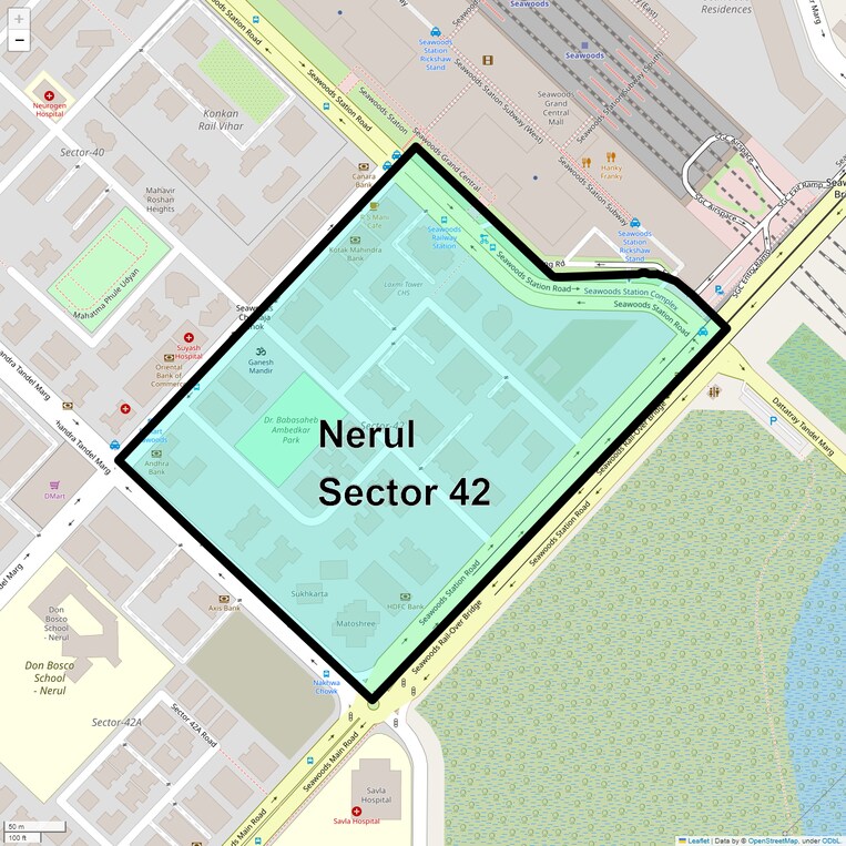 Location Map of Nerul Sector 42