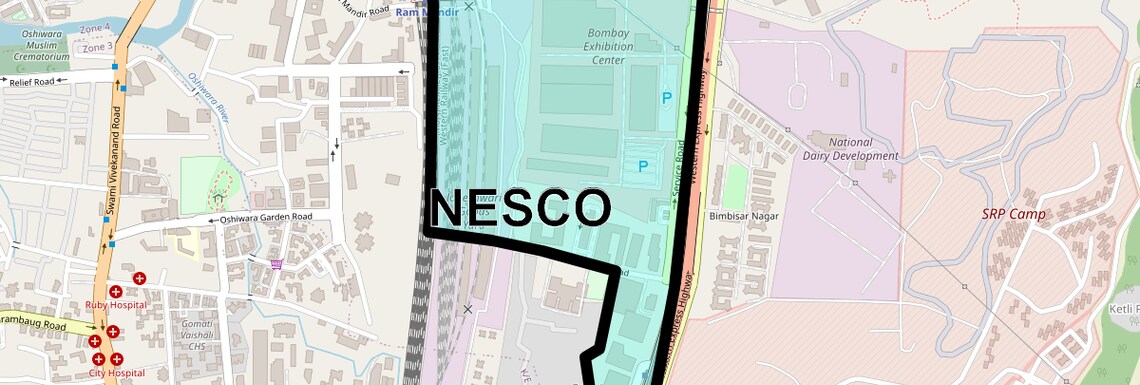 Location Map of Nesco, Mumbai
