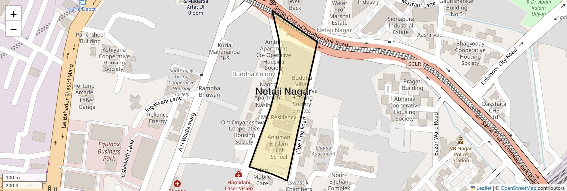 Location Map of Netaji Nagar, Mumbai